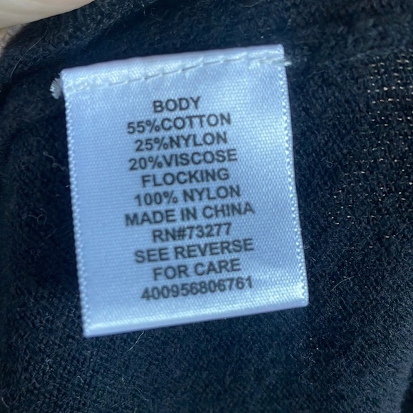 AK Anne Klein black cardigan mesh coller Button up Size Small - Picture 5 of 6